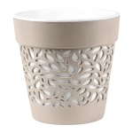 Кашпо для цветов пластиковое 8,3л d-22,5см «Блоссом» Пралине