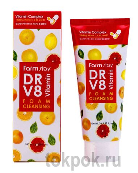 Пенка для умывания FARMSTAY DR V8 Vitamin Complex Foam Cleansing, 100 мл