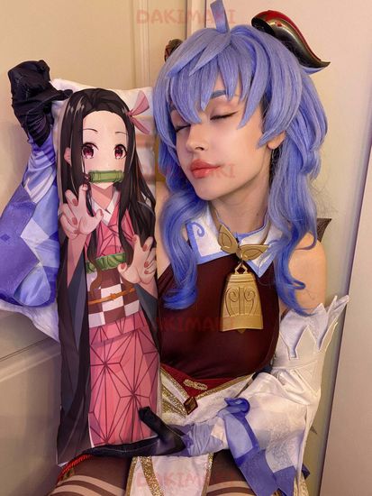 Мини дакимакура Незуко Камадо из Клинок, рассекающий демонов арт. M0872, 60х20 см