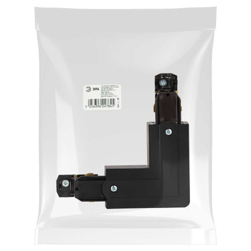 Коннектор питания ЭРА STR-30-B-CN-LI для трехфазного шинопровода угловой черный