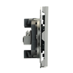 Розетка TV + компьютерная RJ-45 (механизм), STEKKER, серия Эмили, RST00-5106-10, платиново-серый, soft touch 49950