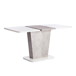 Стол обеденный GENT ЛДСП, 110-145x68,6x75,5 см, Белый/Бетон