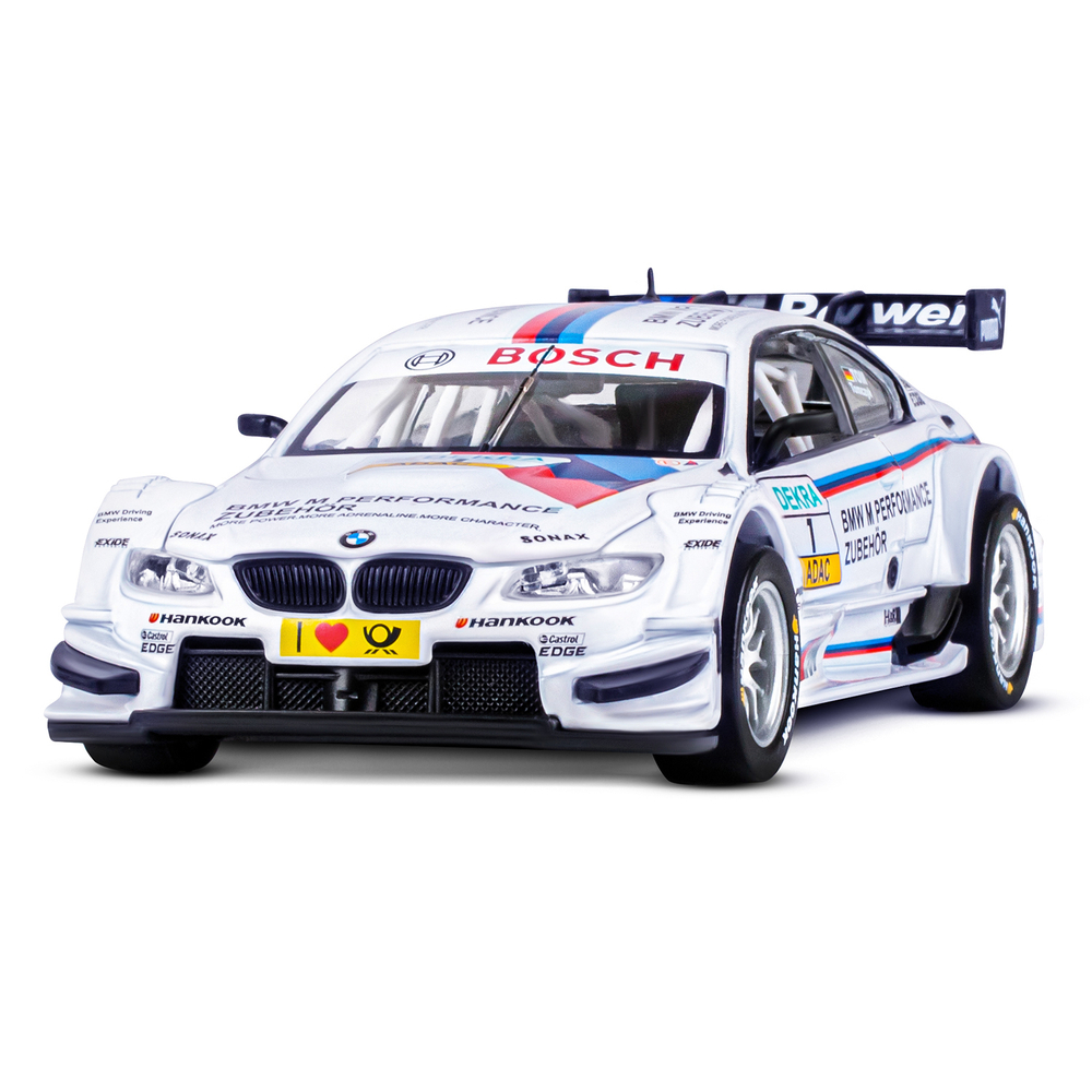 Модель 1:32 BMW M3 DTM, белый, свет, звук, откр. двери и капот, инерция