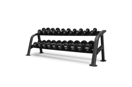 Набор обрезиненных гантелей BRONZE GYM, 2.5-25 кг - 10 пар, шаг 2,5 кг