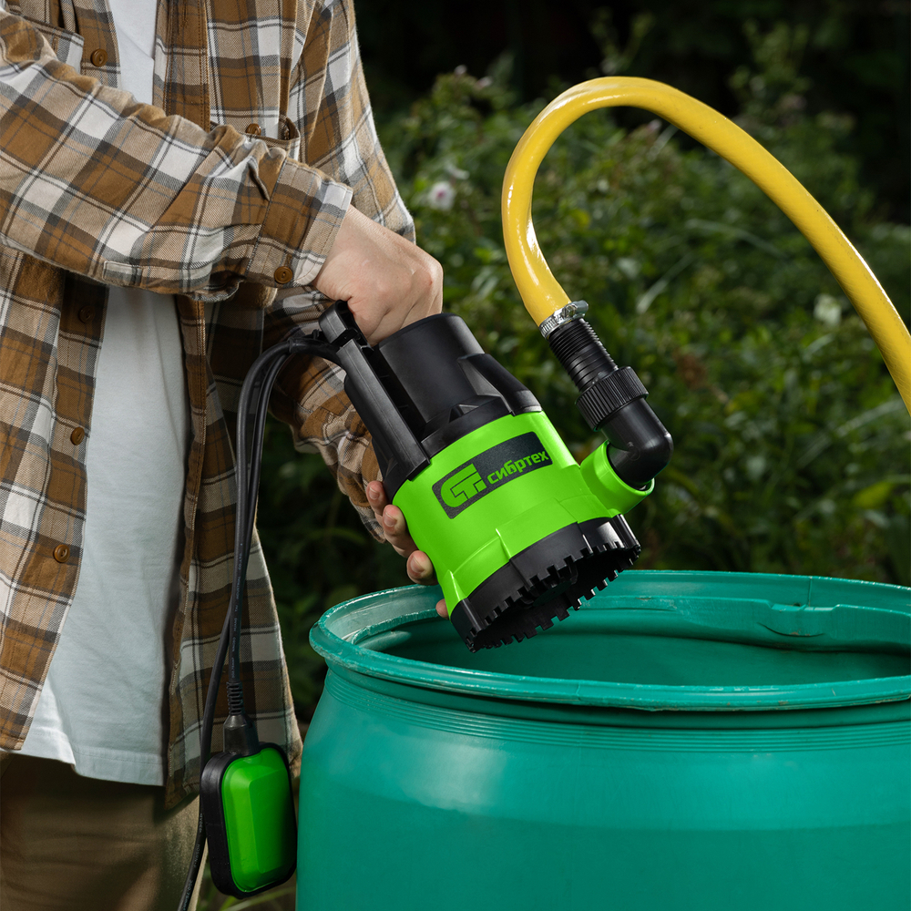 Дренажный насос для чистой воды СДН300-5, 300 Вт, напор 6.5м, 6500 л/ч Сибртех