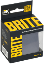 BRITE Выключатель карточный 30А ВС10-1-8-БрМ маренго IEK