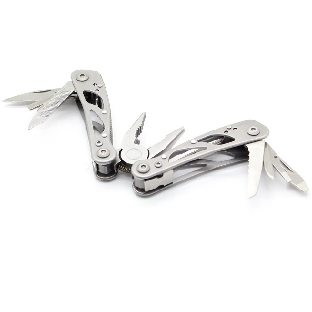 Мультитул "Ganzo", 73x35х13 мм, 11 предметов, цв.серый