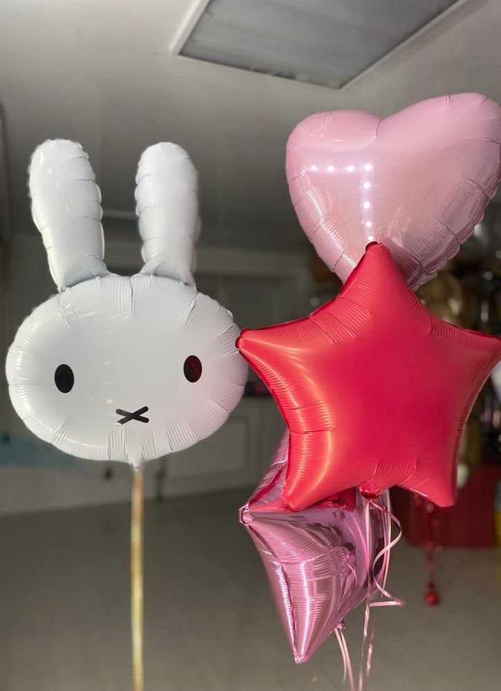 Набор воздушных шаров для девочки, Зайка №5008