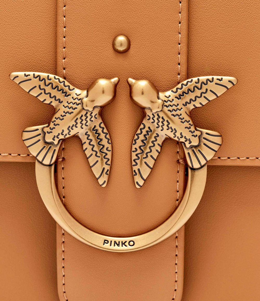 Кожаная сумка-мессенджер love one classic Pinko - коричневый(100053 A0F1)