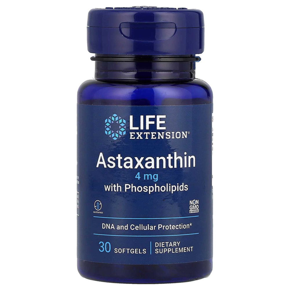 Life Extension, астаксантин с фосфолипидами, 30 капсул