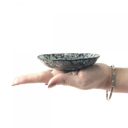 Подставка с морским перламутром абалон, черная