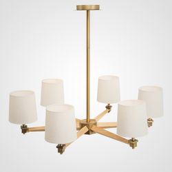 Люстра На Штанге Jorgenson D85 White/Dark Wood By Imperiumloft