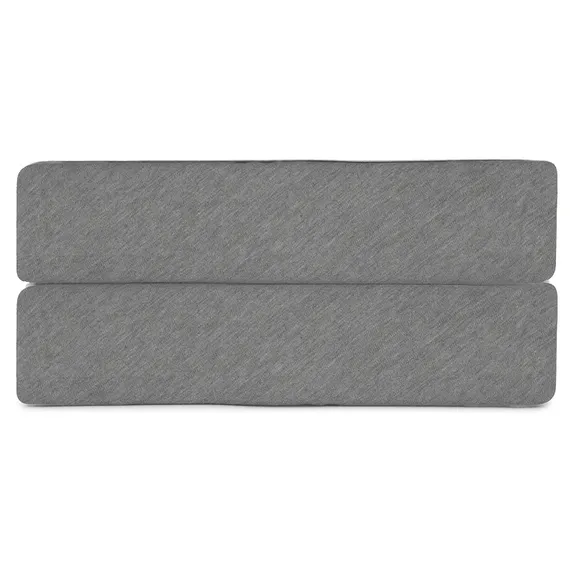 Простыня на резинке из хлопкового трикотажа серого цвета из коллекции essential