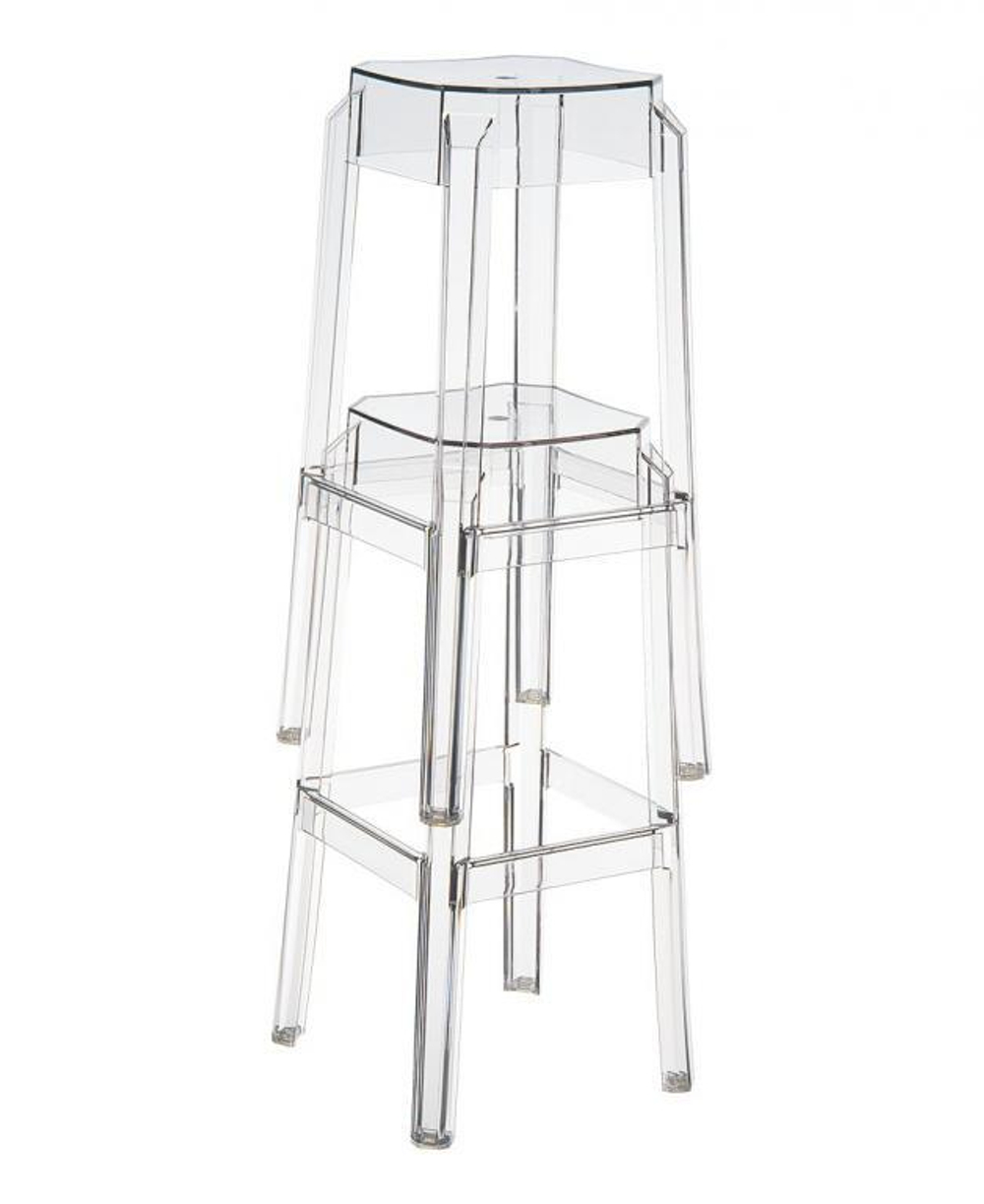 Табурет прозрачный барный, Siesta Contract Fox 75, прозрачный