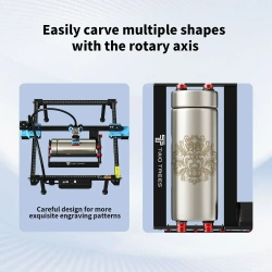 Модуль лазерного вращения Twotrees-TR3 используется для гравировки круглых предметов.