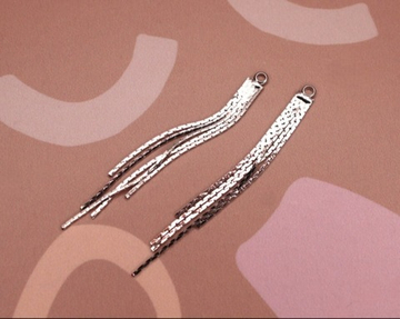 Подвеска шторка 71 мм под серебро