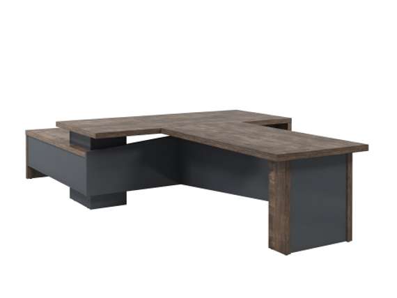 Стол правый 2200х2000х750 с опорной тумбой и брифингом 1700 T-922R.0000-02