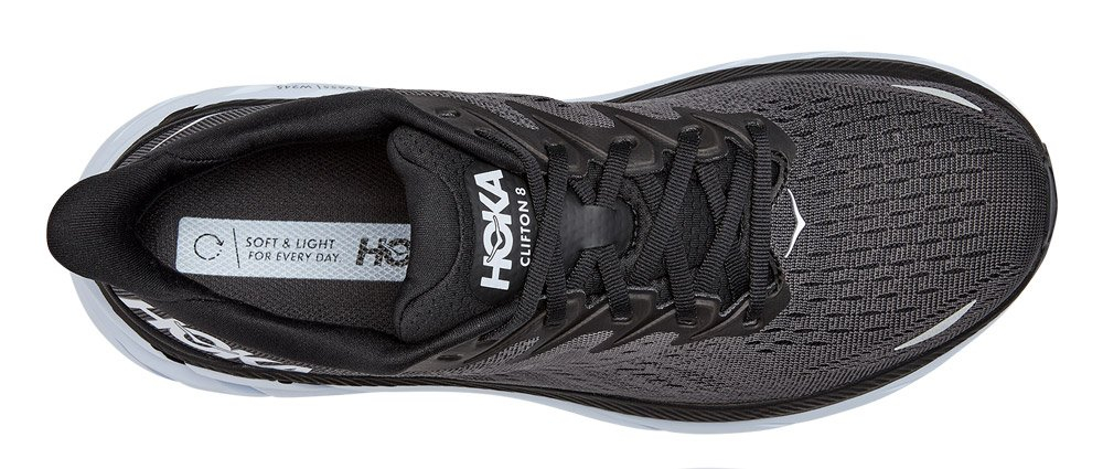 Кроссовки HOKA CLIFTON 8 Black White арт. 1119393BWHT, чёрный, муж.