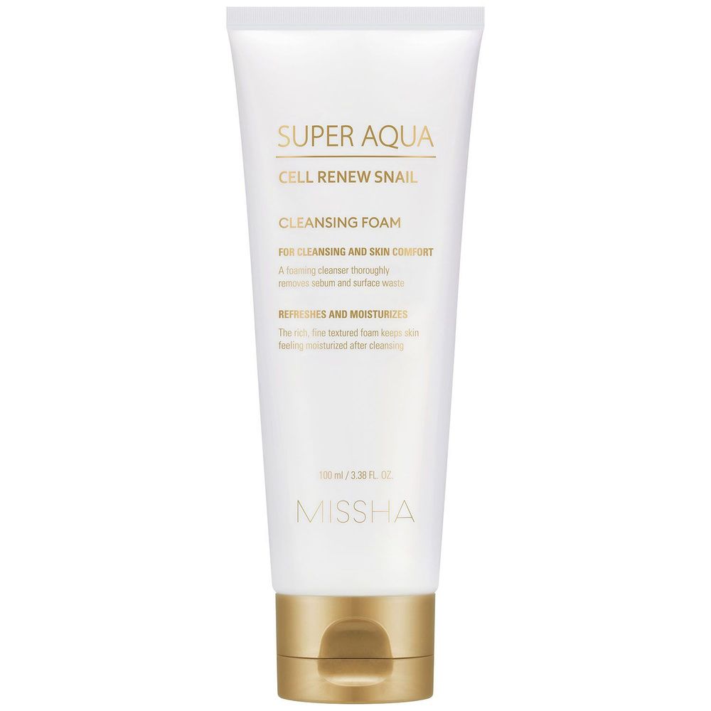 Пенка для умывания с экстрактом улитки MISSHA Super Aqua Cell Renew Snail Cleansing Foam 100 мл