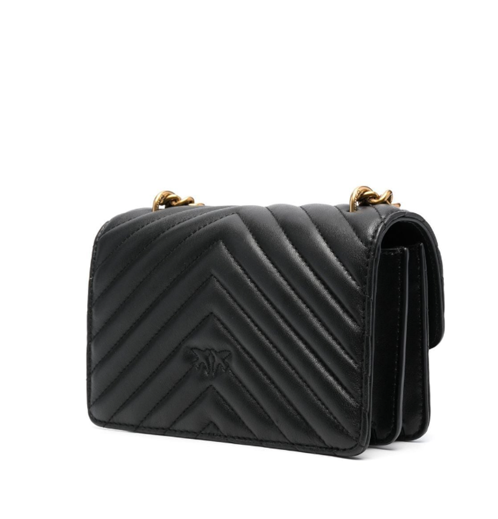 MINI LADY LOVE BAG PUFF - black/gold