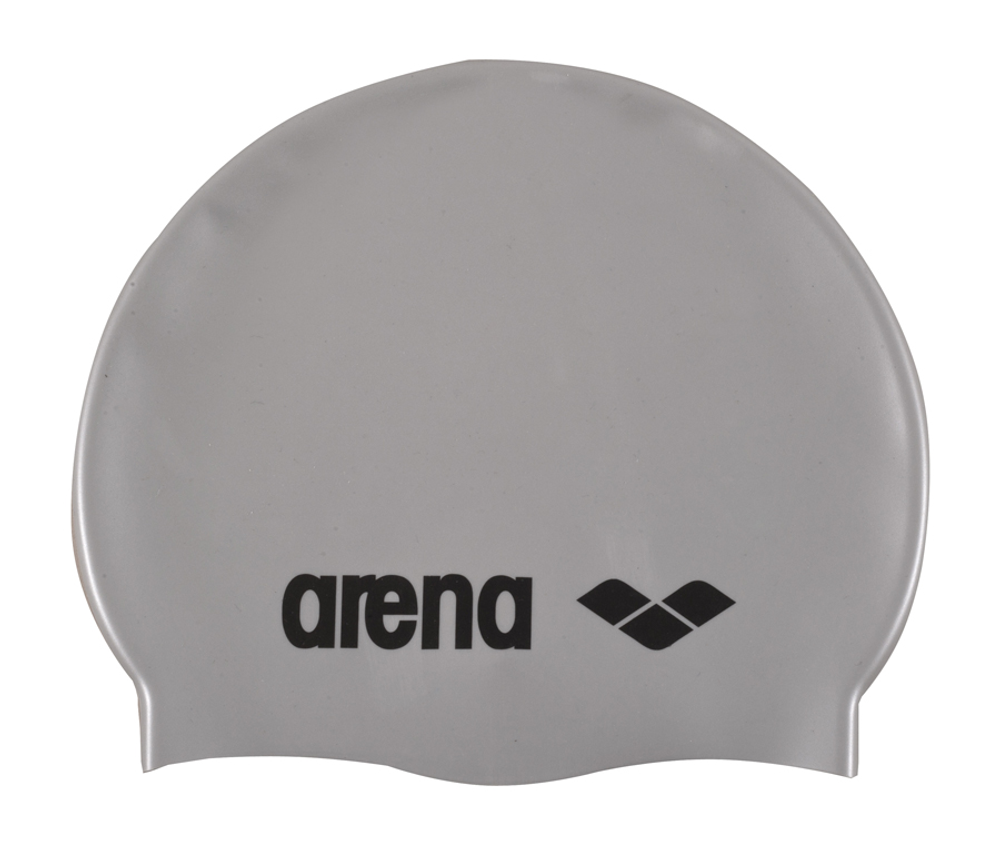 91670 051 1sz Arena 24 шапка для плавания CLASSIC SILICONE JR silver-black