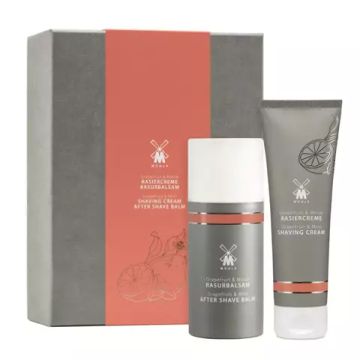 Набор для бритья MUEHLE, крем для бритья и бальзам после бритья, Грейпфрут и Мята