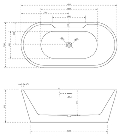 Акриловая ванна ABBER AB9299-1.5