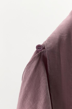 ZARA РУБАШКА С ШАРФОМ ZW COLLECTION, СИРЕНЕВЫЙ