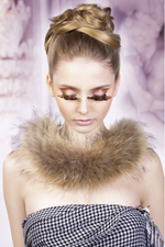 Тёмные коричневые ресницы-перья (Цвет: коричневый)