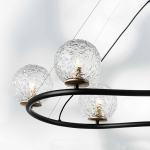 815287 Люстра BARI 8х10W(led) G9 ЧЕРНЫЙ МАТОВЫЙ/ЗОЛОТО