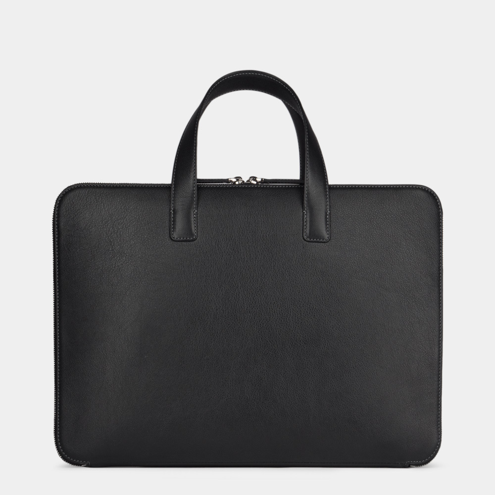 Сумка для MacBook Pro 16 - 17 из кожи теленка, черного цвета