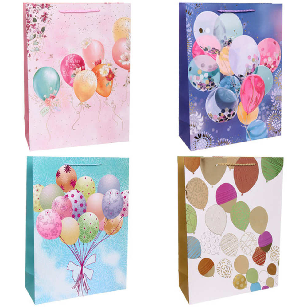 Пакет подарочный «Воздушные шарики» 31*42*12 см, микс