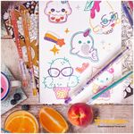 Набор гелевых ручек Crown "Glitter Metal Jell" 6шт., 06цв., 1,0мм, с блестками, ПВХ уп., европодвес