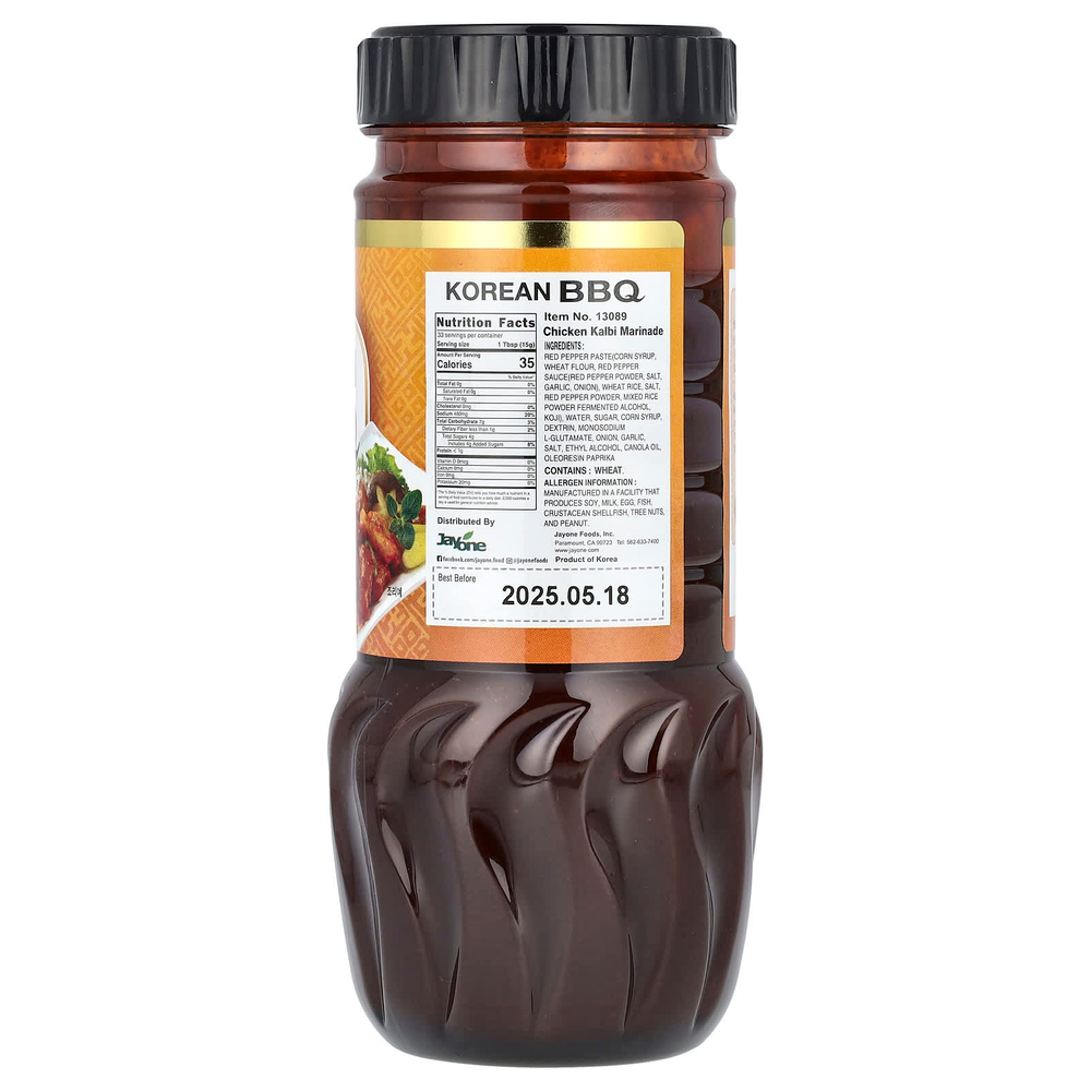 Jayone, Корейский соус для барбекю, маринад из курицы калби, 500 г (17 жидк. унц.)