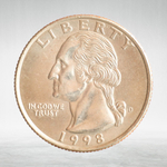 USA, ¼ Dollar, 1998 - Washington Quarter (D), AU