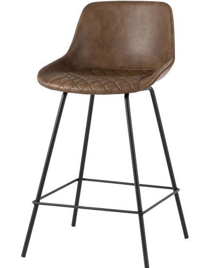 Стул полубарный TEXAS экокожа коричневый