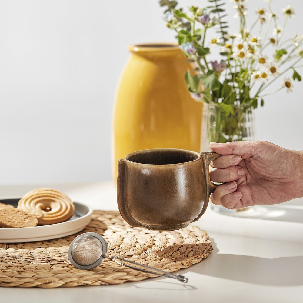 Кружка IKEA HASTEMAKRILL, Коричневый, 400 мл