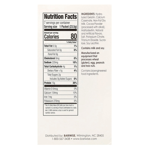 BariWise, протеиновый горячий шоколад, со вкусом мяты, 7 пакетиков по 23,5 г (0,83 унции)