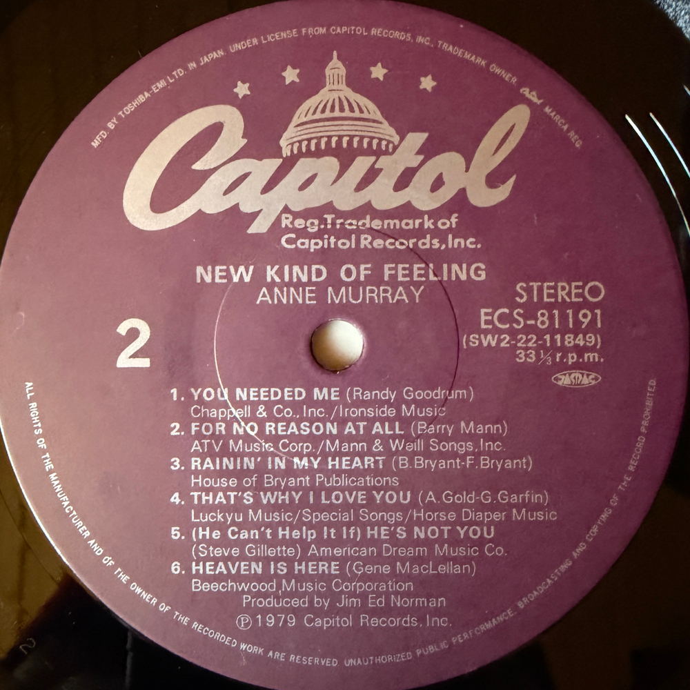 Виниловая пластинка Anne Murray ‎– New Kind Of Feeling LP