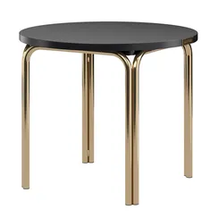 Столик кофейный ror, Ø50 см, латунь/черный