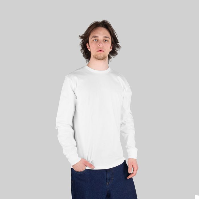 Лонгслив мужской Carhartt WIP Base артикул:I026265_white - купить в магазине Дайс