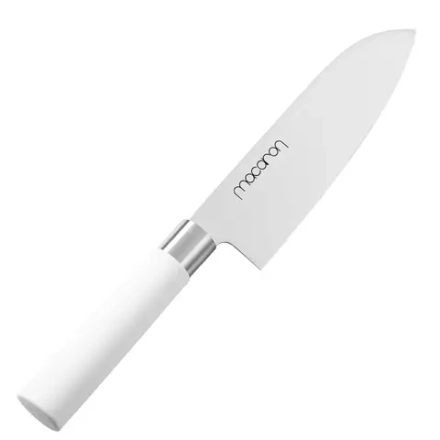 Satake - Нож Santoku Macaron White 17см / артикул   802-215  / GTIN 4956617802215