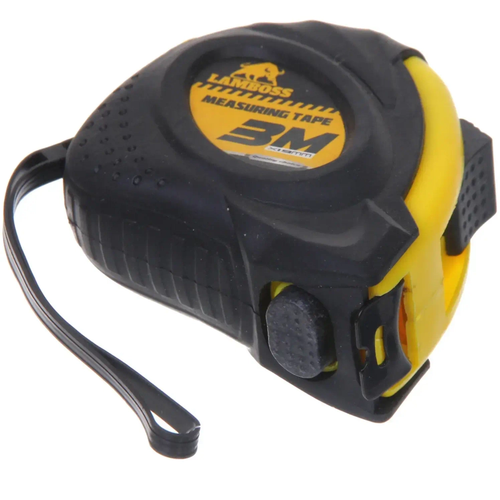 Рулетка Lamboss два фиксатора обрезиненный корпус 3М