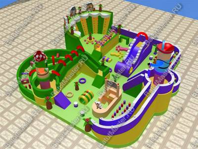 Надувной батут "Детский мегапарк" 18*18*8 м