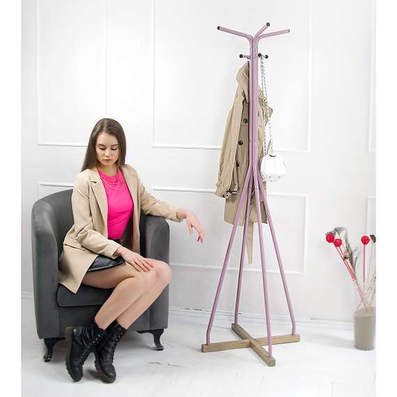 Вешалка напольная Галилео 218 розовый/шимо