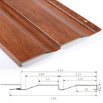 Сайдинг металлический Корабельная доска VIKING MP E-20 0,5мм RALL 8019-Серо-коричневый