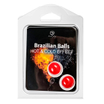 Набор из 2 шариков с массажным маслом и охлаждающим и разогревающим эффектом Secret Play Brazilian Balls