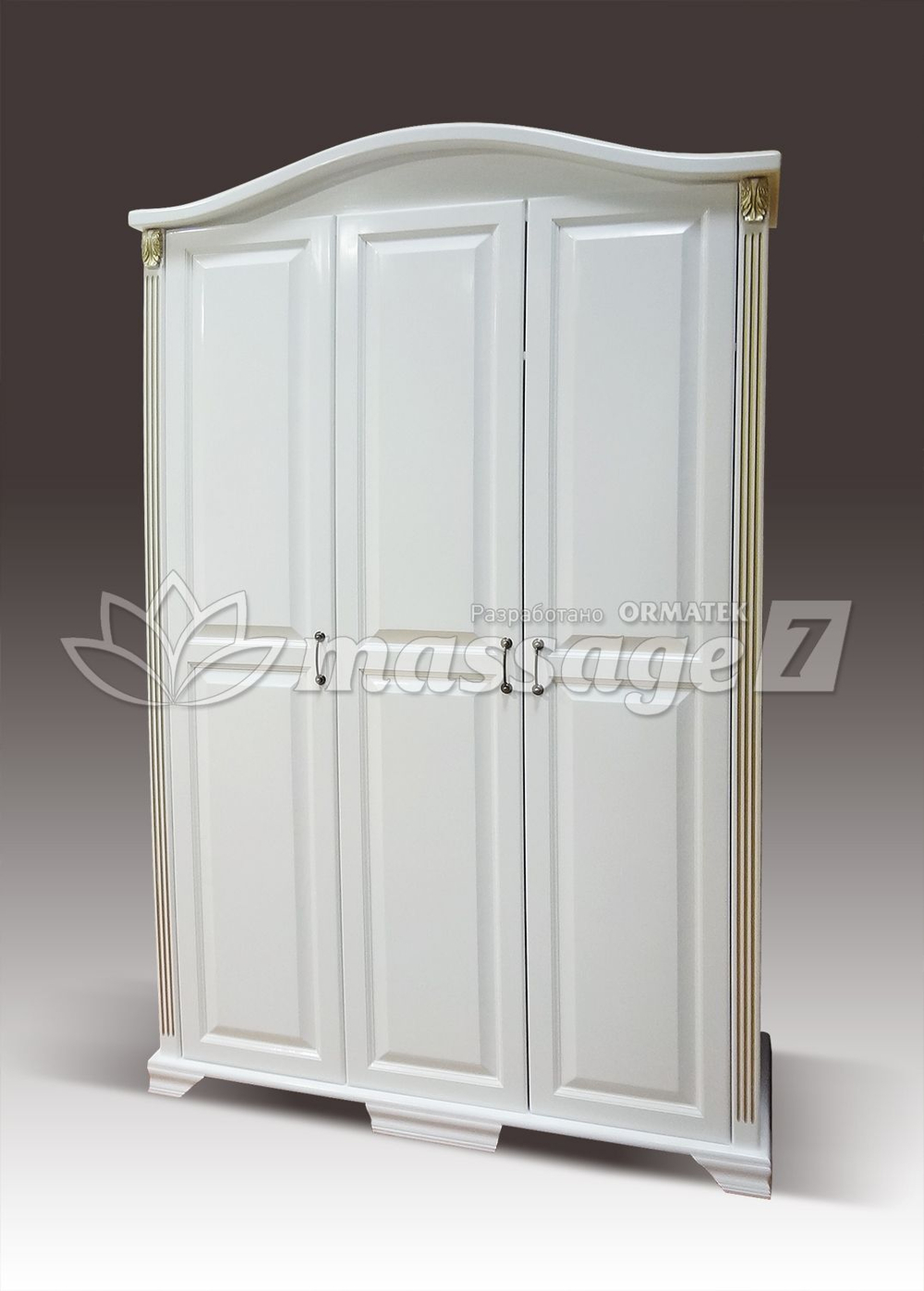 Шкаф Оливия 3х створчатый с гнутым багетом