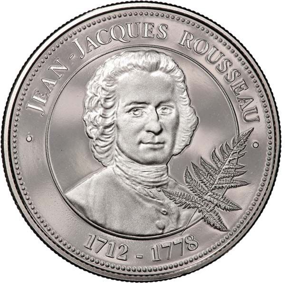 France, Jean-Jacques Rousseau Cupronickel Medal, Undated