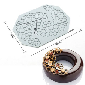 Коврик для айсинга «Пузыри»,18.5×14×0.3 см, серый